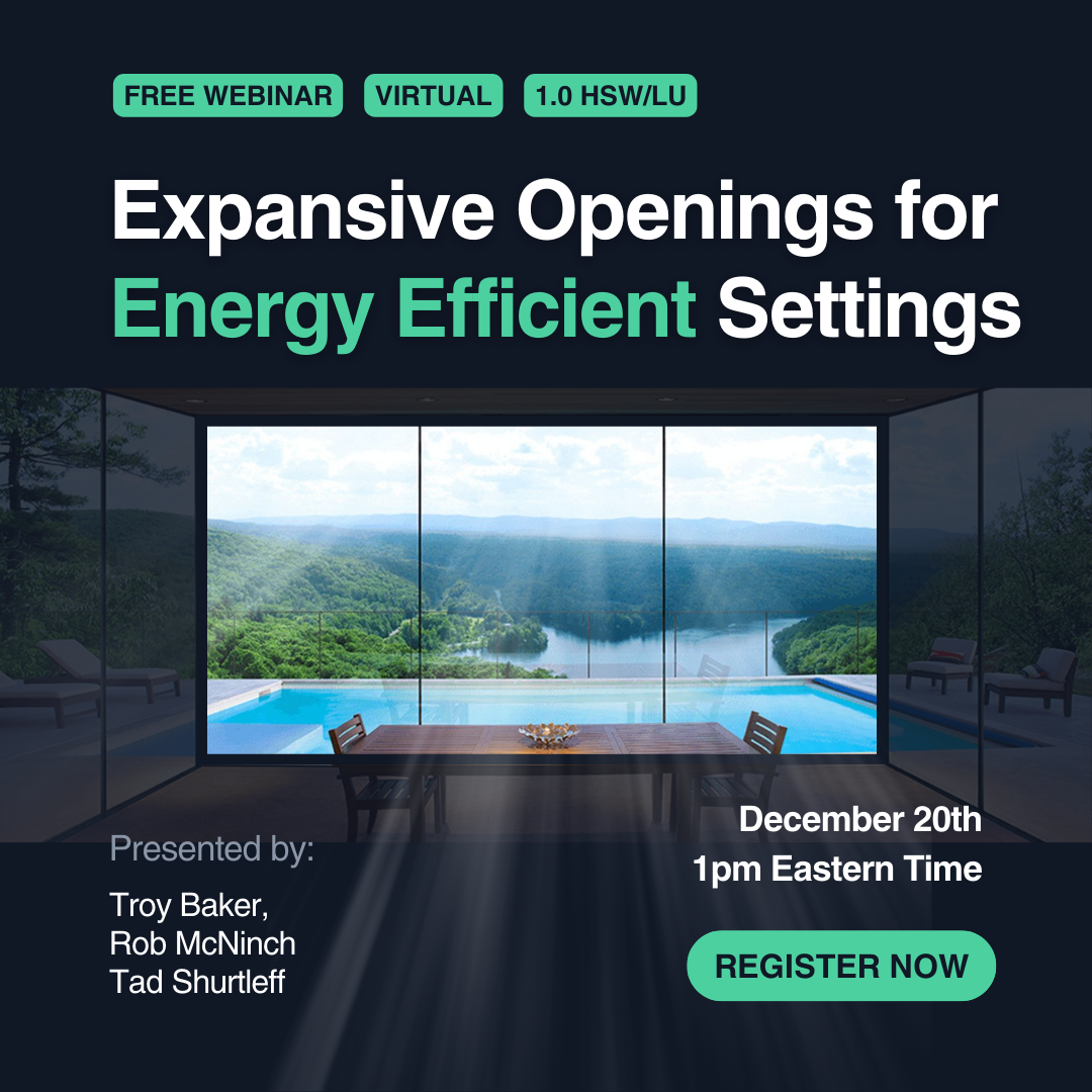 Free AIA CES Webinar: Expansive Openings for Energy Efficient Settings